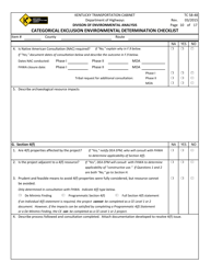 Form TC58-48 Categorical Exclusion Environmental Determination Checklist - Kentucky, Page 10
