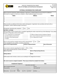 Form TC18-10 External Discrimination Complaint - Kentucky, Page 2