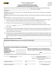 Document preview: Form TC71-223 Agreement for Services to Be Performed in Conjunction With Governmental Agencies - Kentucky