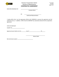 Form TC71-227 Cooperative Agreement - Kentucky, Page 5