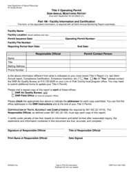 Document preview: DNR Form 542-1505 Title V Operating Permit - Semi-annual Monitoring Report - Iowa