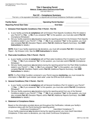 DNR Form 542-1506 Title V Operating Permit - Annual Compliance Certification Form - Iowa, Page 2