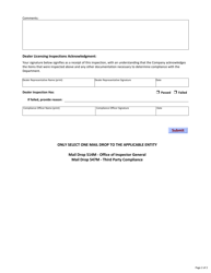 Form 46-0412 Dealer Site Inspection Report - Arizona, Page 2