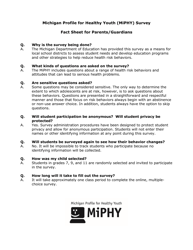 Parental Notification Form - Michigan Profile for Healthy Youth - Michigan, Page 2