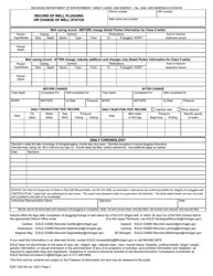 Form EQP7200-08 Record of Well Plugging or Change of Well Status - Michigan, Page 2