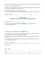 Americans With Disabilities Act (Ada) Title II (Non-employee) Reasonable Accommodation/Modification in Public Services, Programs or Activities Request Form - Minnesota, Page 2