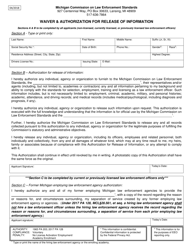 Waiver and Authorization for Release of Information - Michigan, Page 2