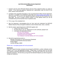 Mcoles Information and Tracking Network Law Enforcement Officer Access Agreement - Michigan, Page 2