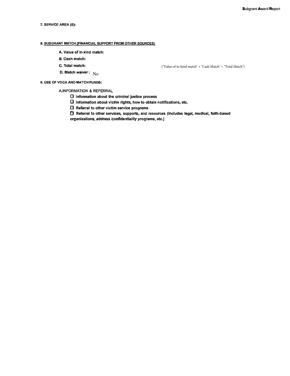 Subgrant Award Report - Missouri, Page 2