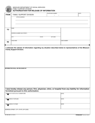Form IM-6 (MO6886-0683) Authorization for Release of Information - Missouri