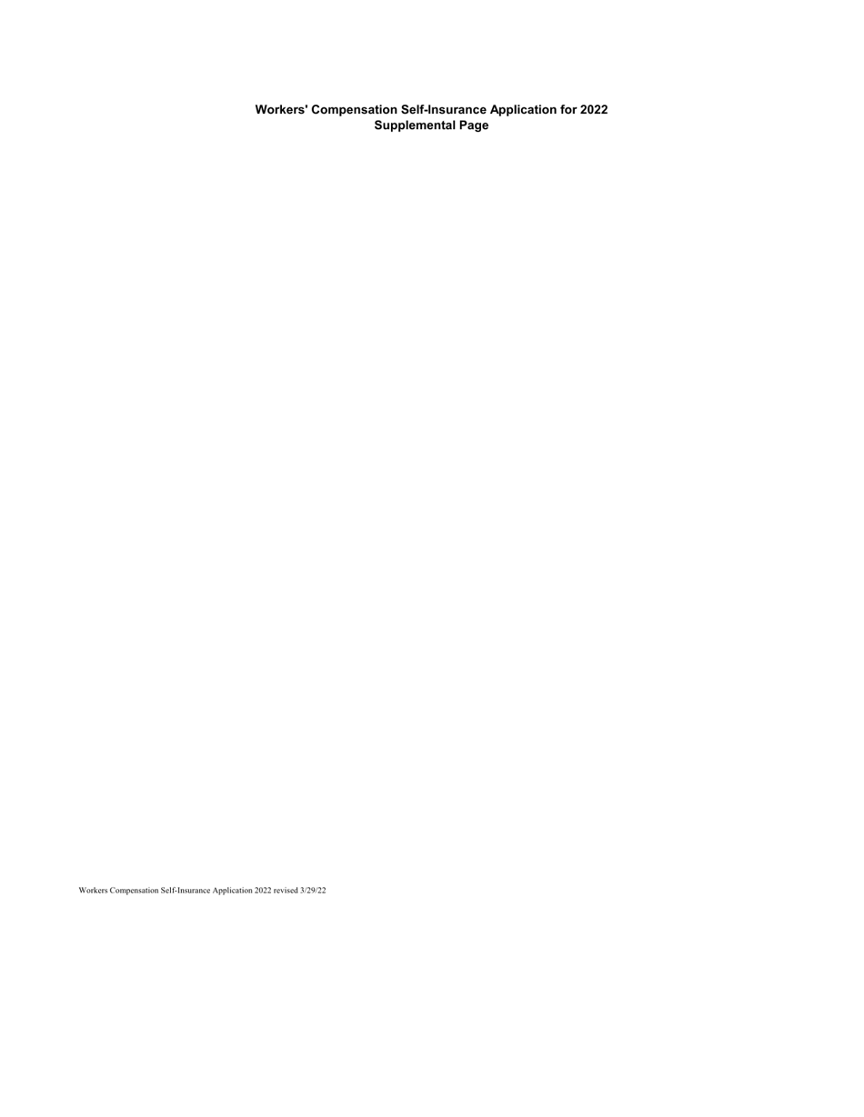 Workers Compensation Self-insurance Application - Montana, Page 5