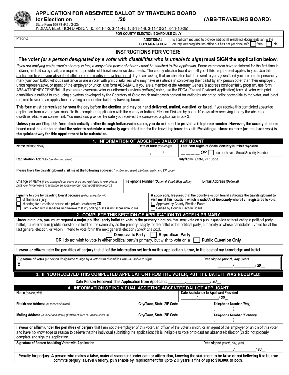 Form ABS-TRAVELING BOARD (State Form 55379) - Fill Out, Sign Online and ...