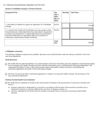 Veterinary Drug Submission Application and Fee Form - Canada, Page 10