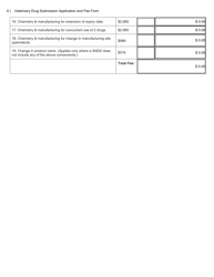Veterinary Drug Submission Application and Fee Form - Canada, Page 6