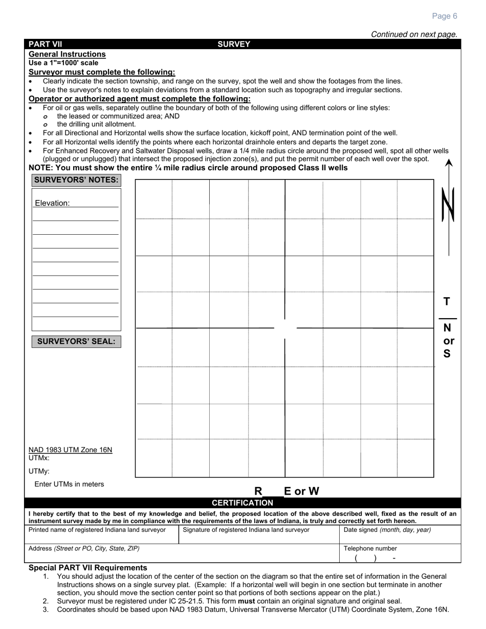 State Form 21096 (A1) Application for Well Permit - Indiana, Page 6
