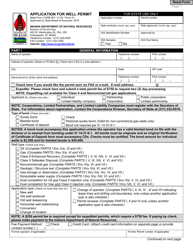 State Form 21096 (A1) Application for Well Permit - Indiana
