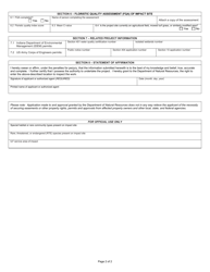 State Form 56964 Request for in-Lieu Fee (Ilf) Mitigation - Indiana, Page 2