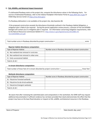 State Form 55238 No Change in Effective Cross Sectional Flow Area Non-modeling Worksheet - Indiana, Page 5