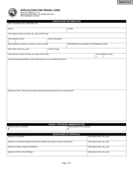State Form 54699 Travel Card Cardholder Agreement and Application - Indiana