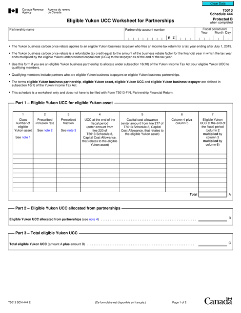 Form T5013 Schedule 444  Printable Pdf