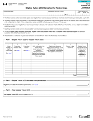 Form T5013 Schedule 444 Eligible Yukon Ucc Worksheet for Partnerships - Canada
