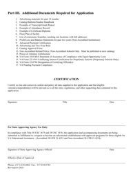 Application for New Approval - State Approving Agency - Indiana, Page 4