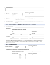 Nunavut Payroll Tax Application for Registration - Nunavut, Canada, Page 2