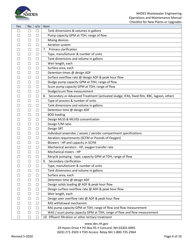 Wastewater Treatment Plant Operations and Maintenance Manual Checklist for New Plants or Upgrades - New Hampshire, Page 4