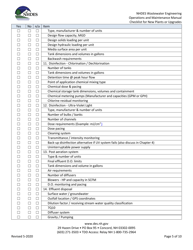 Wastewater Treatment Plant Operations and Maintenance Manual Checklist for New Plants or Upgrades - New Hampshire, Page 5