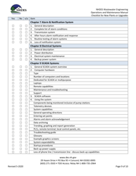 Wastewater Treatment Plant Operations and Maintenance Manual Checklist for New Plants or Upgrades - New Hampshire, Page 9