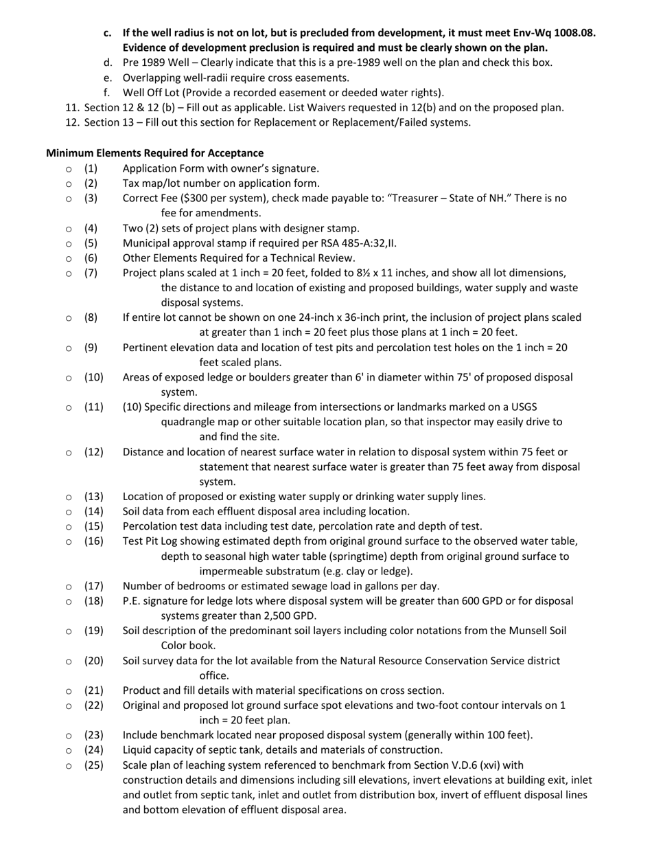 Download Instructions for Form NHDES-W-05-004 Application for ...