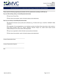 Form BGS-10A Application for C.a.i.r. (Limited Online Access Program) Technology Questionnaire - New Jersey, Page 14