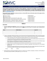 Form BGS-10A Application for C.a.i.r. (Limited Online Access Program) Technology Questionnaire - New Jersey, Page 2