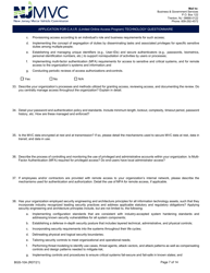 Form BGS-10A Application for C.a.i.r. (Limited Online Access Program) Technology Questionnaire - New Jersey, Page 7