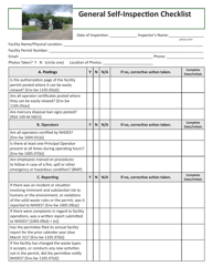 General Self-inspection Checklist - New Hampshire