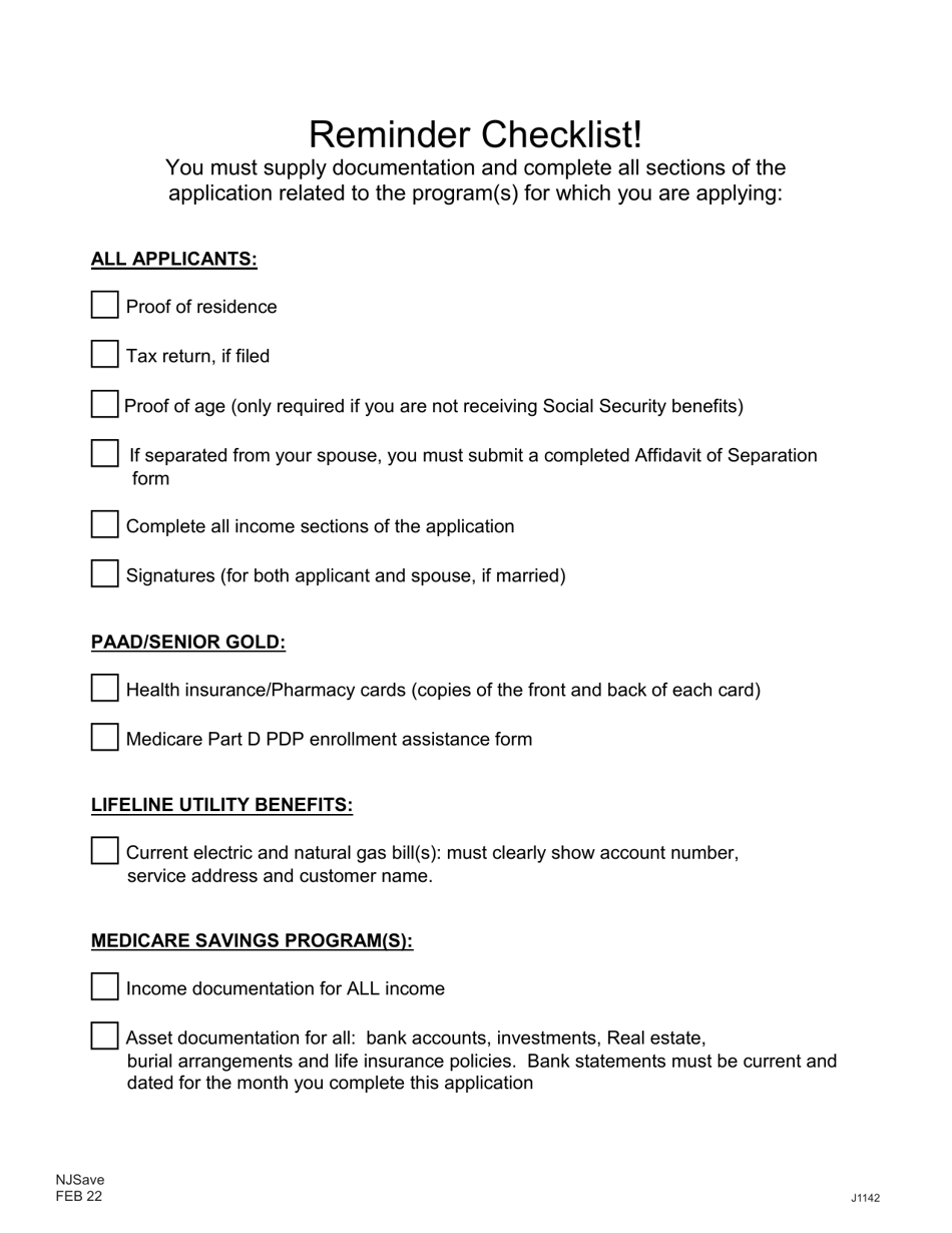 Form J1142 Njsave Application - New Jersey, Page 20