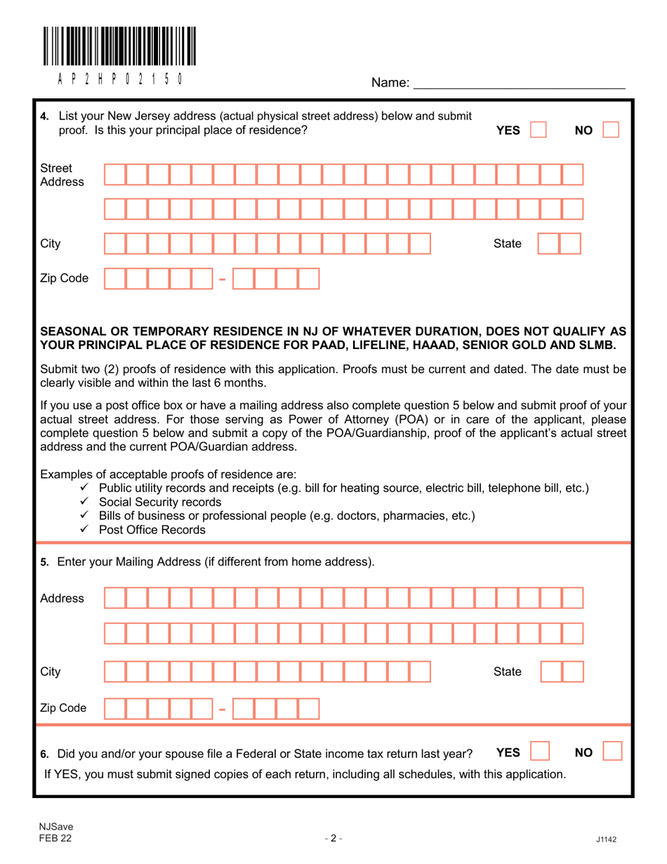 Form J1142 Njsave Application - New Jersey, Page 6