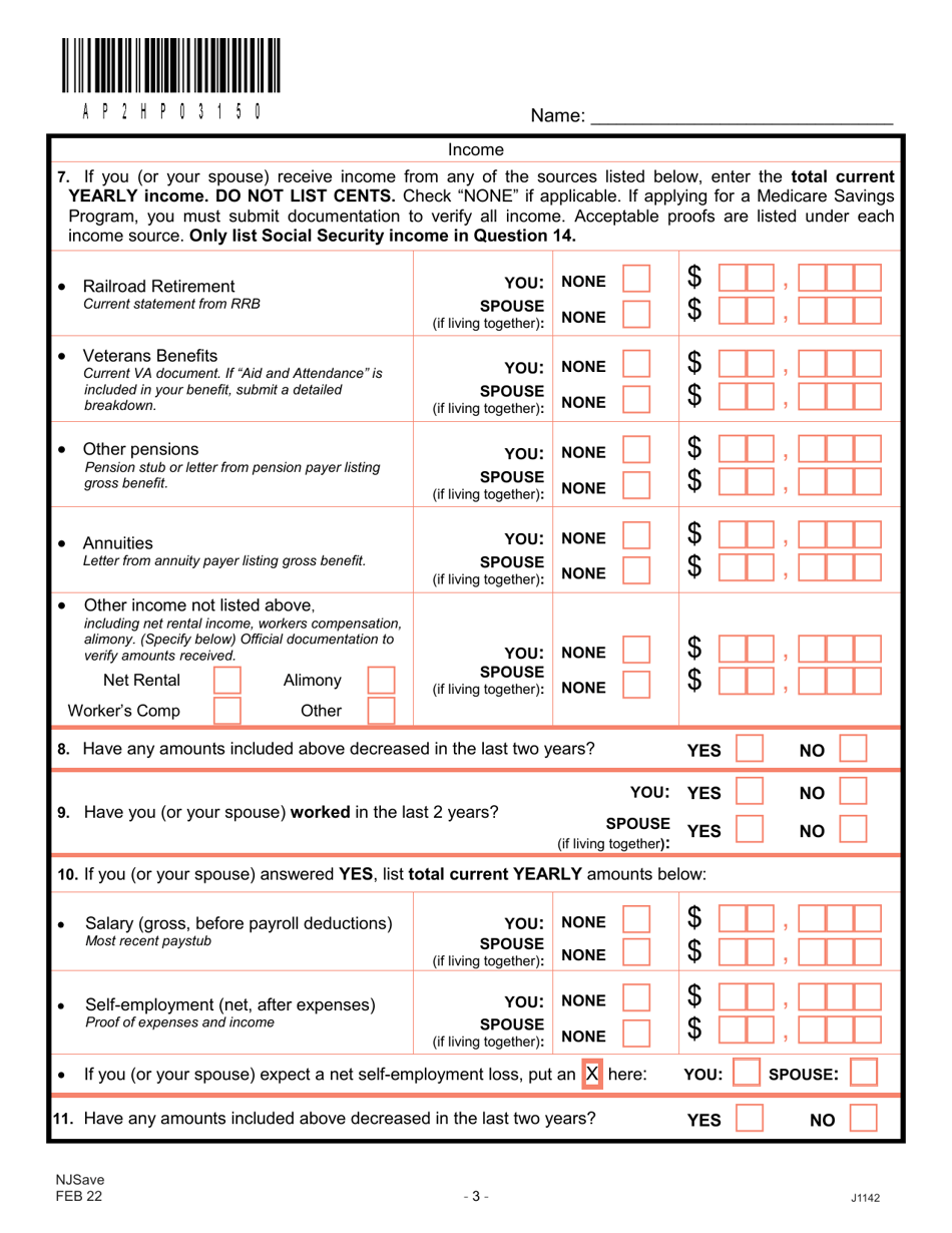 Form J1142 Njsave Application - New Jersey, Page 7