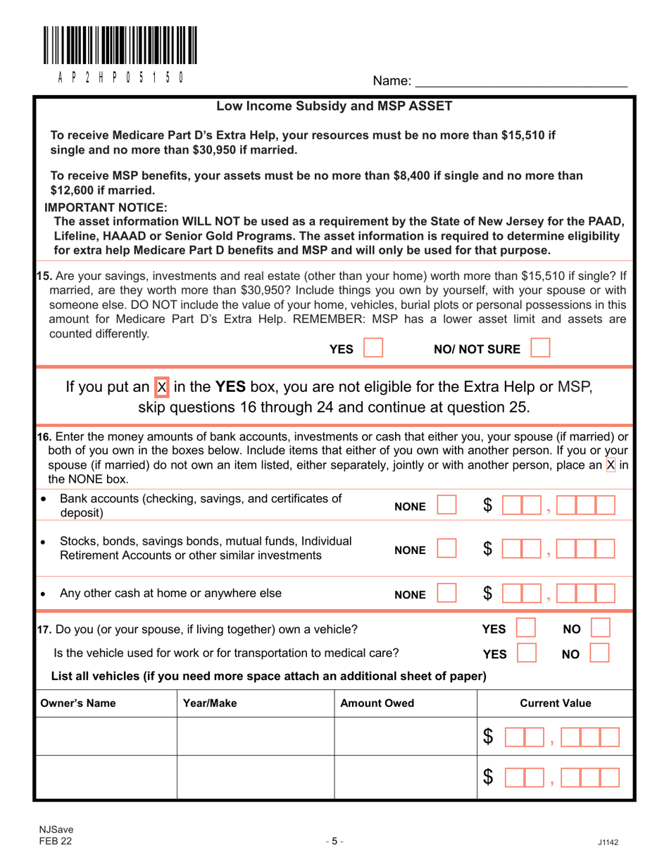 Form J1142 Njsave Application - New Jersey, Page 9