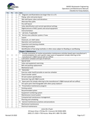 Nhdes Wastewater Engineering Operations and Maintenance Manuals Review Checklist for Pump Stations - New Hampshire, Page 4