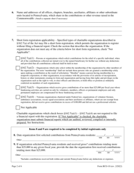Form BCO-10 Charitable Organization Registration Statement - Pennsylvania, Page 2