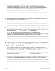 Form BCO-10 Charitable Organization Registration Statement - Pennsylvania, Page 4