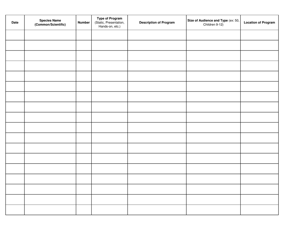 Amphibian and Reptile Educator Annual Permit Report - Pennsylvania, Page 2