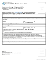 Form 641A Statement of Change of Registered Office - Domestic or Foreign Non-profit Corporation - Rhode Island, Page 2