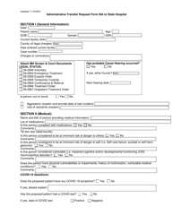 Administrative Transfer Request Form Sia to State Hospital - Kansas