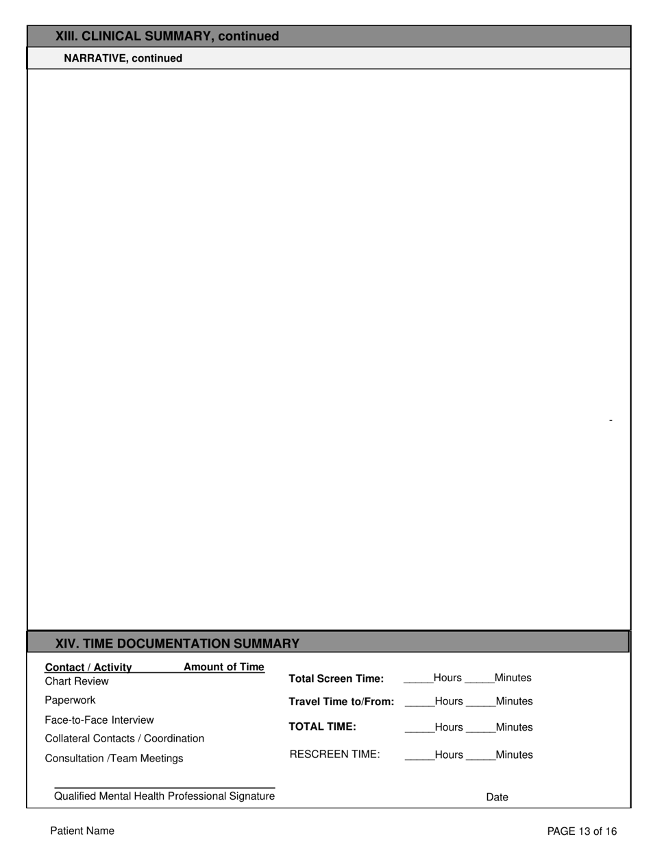 Adult Community Mental Health Center Screening Form - Kansas, Page 13