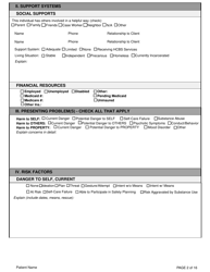 Adult Community Mental Health Center Screening Form - Kansas, Page 2