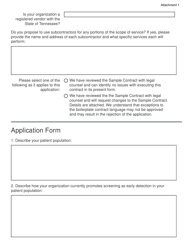 Attachment 1 Technical Information Questionnaire - Tennessee, Page 2