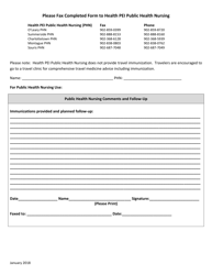 Referral Form: Immunization &amp; Tb Testing for Adults - Prince Edward Island, Canada, Page 2