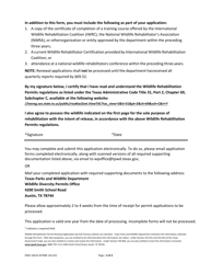 Form PWD1052A Wildlife Rehabilitation Permit Renewal Application - Texas, Page 2